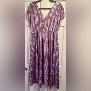 Kate Spade New York Geo Dot Midi Dress in Lavender Purple
